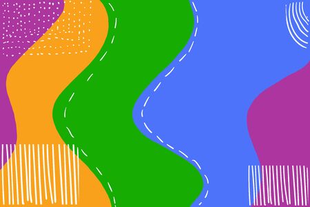 doodle abstract geometric background with handdrawn styleのイラスト素材