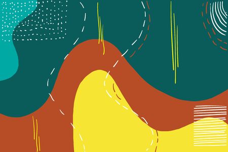 doodle abstract geometric background with handdrawn styleのイラスト素材