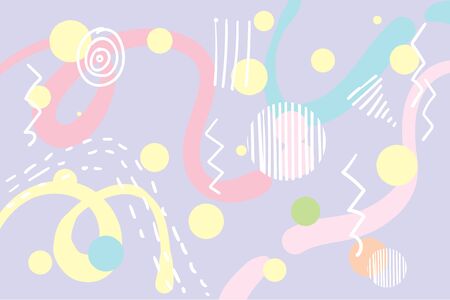 hand drawn abstract geometric background in doodle styleのイラスト素材