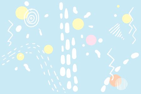 hand drawn abstract geometric background in doodle styleのイラスト素材