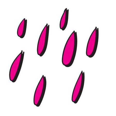 doodle water drop illustration with handmade styleのイラスト素材