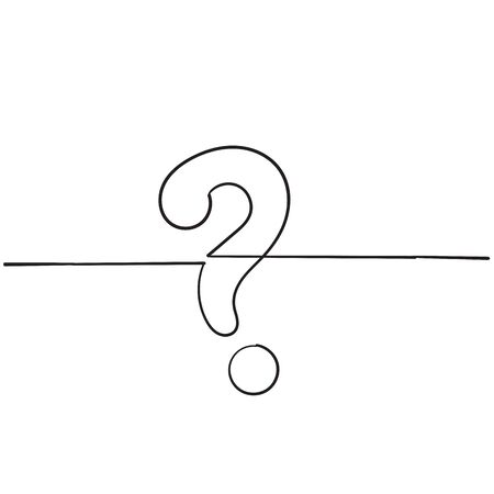 doodle question mark illustration vectorのイラスト素材
