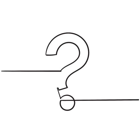 doodle question mark illustration vectorのイラスト素材