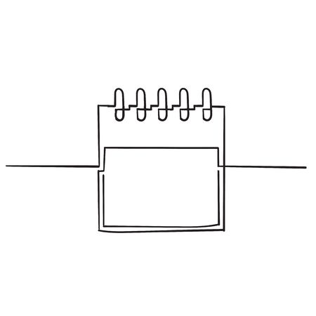 doodle calendar illustration hand drawing styleのイラスト素材