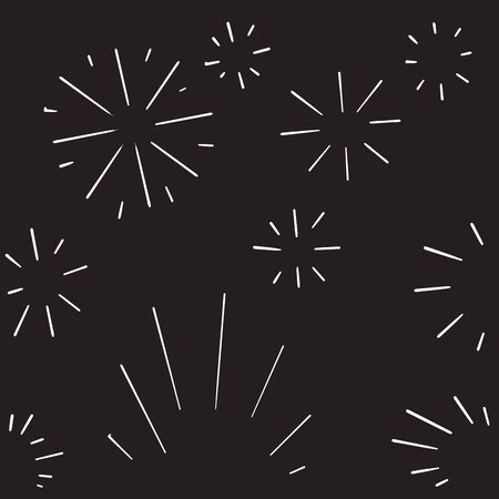 doodle fireworks burst icon hand drawingのイラスト素材