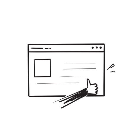 hand drawn doodle customer feedback experience scale illustration vectorのイラスト素材