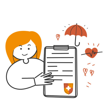 hand drawn doodle Health insurance concept icon illustration vectorのイラスト素材