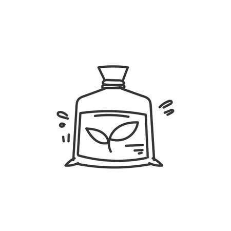seed fertilizer bag icon illustrationのイラスト素材