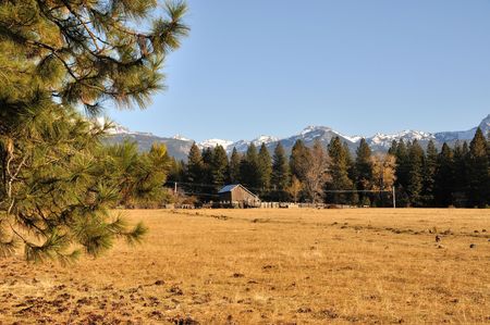 California Ranch in the Mountainsの写真素材
