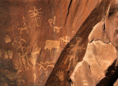 Ancient Indian Petroglyphsの写真素材