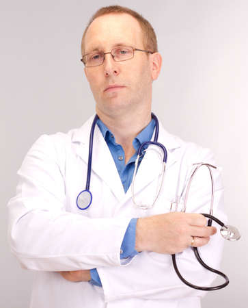 Medical doctor with stethoscope の写真素材