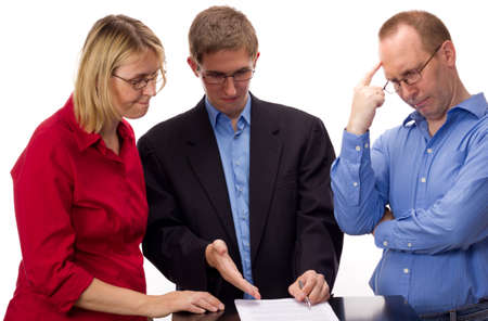 People signing of an agreementの写真素材