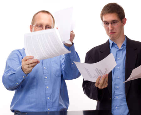 Two business people workingの写真素材