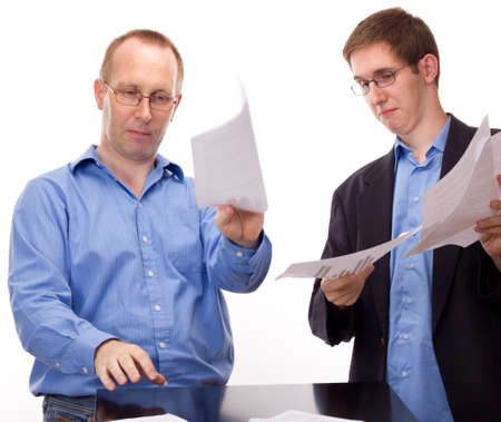 Two business people workingの写真素材