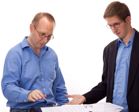 Two business people workingの写真素材