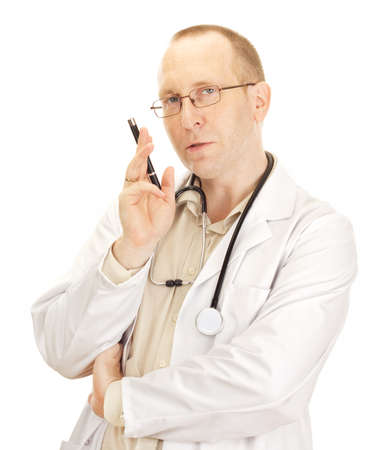 Medical doctor waiting for the next patientの写真素材
