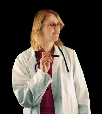 Medical doctor waiting for the next patientの写真素材