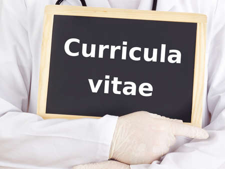 Doctor shows information: curricula vitaeの写真素材
