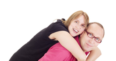Couple having fun