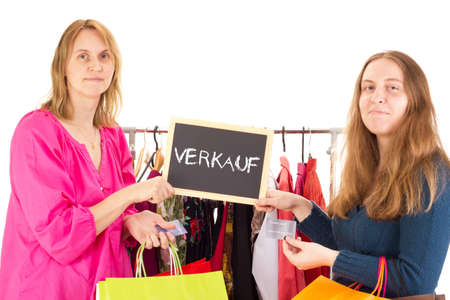 People on shopping tour: saleの写真素材