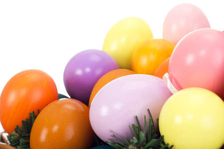 Close-up of Easter eggsの写真素材