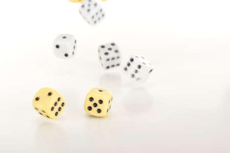Throwing diceの写真素材