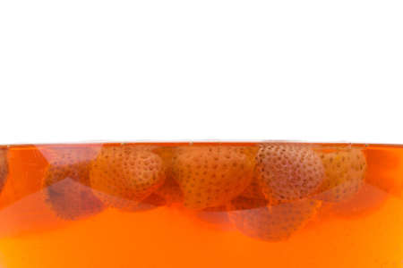 Close-up of delicious strawberry punchの写真素材
