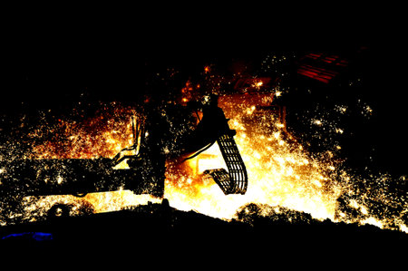 Sparks of fireの写真素材