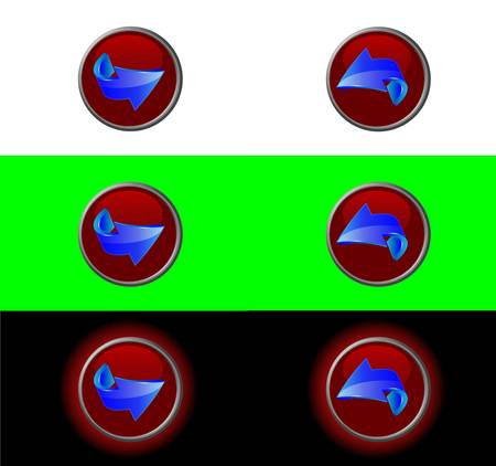 Blue arrow. Vector のイラスト素材