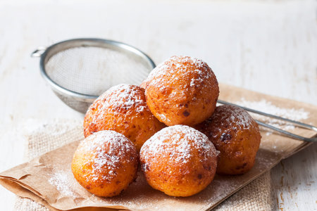 Cottage cheese donuts. Selective focus