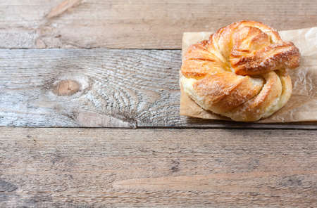 Kanelbulle - swedish homemade yeasted buns. Selective focusの写真素材