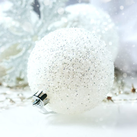 Festive Still Life - Christmas Decorations in Various Sizes and Textures, soft focusの写真素材