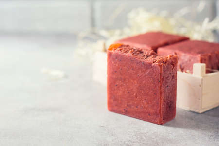 Organic handmade soap, spa concept. Selective focusの写真素材
