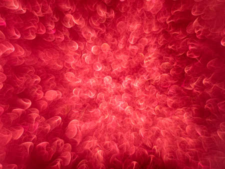 Red bokeh holiday textured glitter background. Blurred abstract holiday background.の写真素材