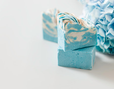 Fragrant handmade natural eco soap. Healthy skin. Cosmetic soap made from natural ingredients.の写真素材
