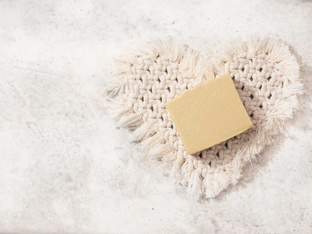 Organic natural handmade bay laurel soap. Aleppo Soaps. Spa organic soap.の写真素材