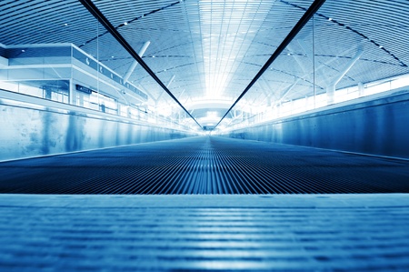 Moving escalator in morden building. の写真素材