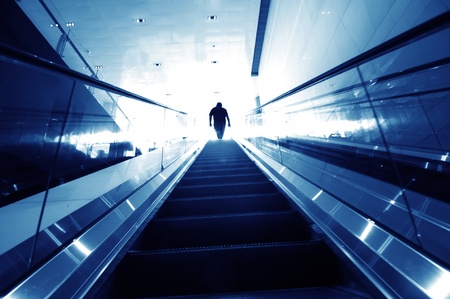 man on the escalator, modern interior.
の写真素材