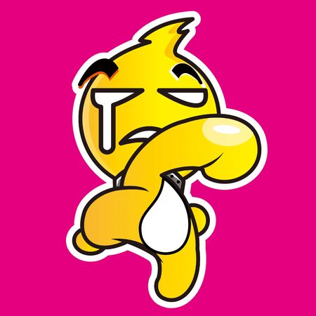 Cartoon image of the mascot (computer art)の写真素材