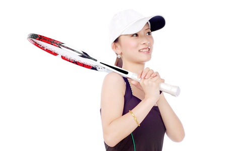 Tennis girls, beautiful oriental girls. の写真素材