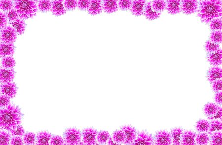 Frame made with flowers,pink.の写真素材