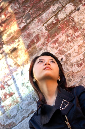 Beautiful oriental girls, beautiful Chinese girl.の写真素材