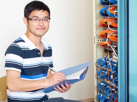 it engineer (work is being seriously)の写真素材