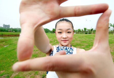 Beautiful outdoor shooting girl beautiful.の写真素材