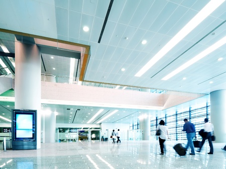 Passenger in the shanghai pudong airport.interior of the airport.のeditorial素材