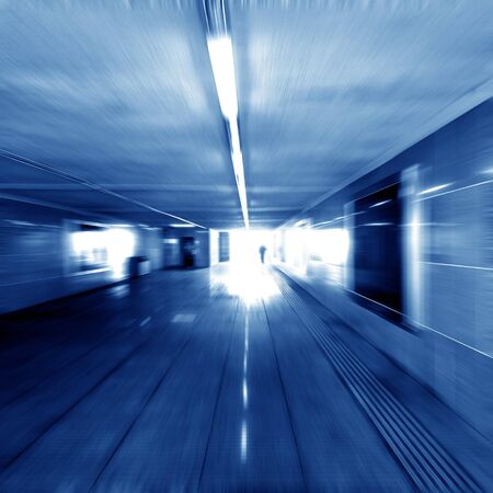 Underground pedestrian tunnel, no scenes.の写真素材