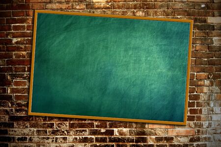 Blackboard hanging on the wallの写真素材