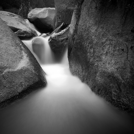 China's mountain stream, the mist of water.の写真素材
