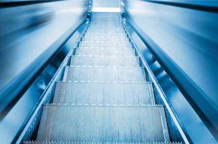 Escalator hall, very modern buildings 