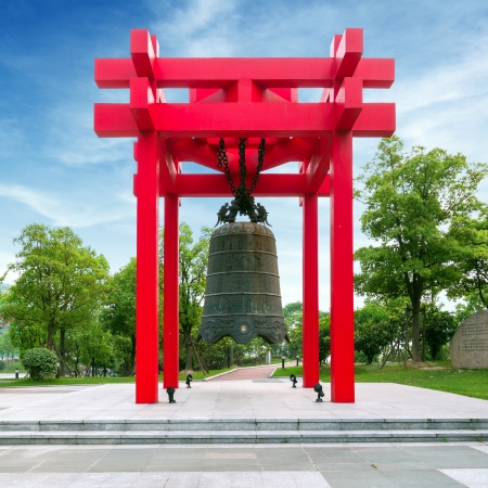 Is located in Lujiazui, Shanghai's antiquities: minutesのeditorial素材